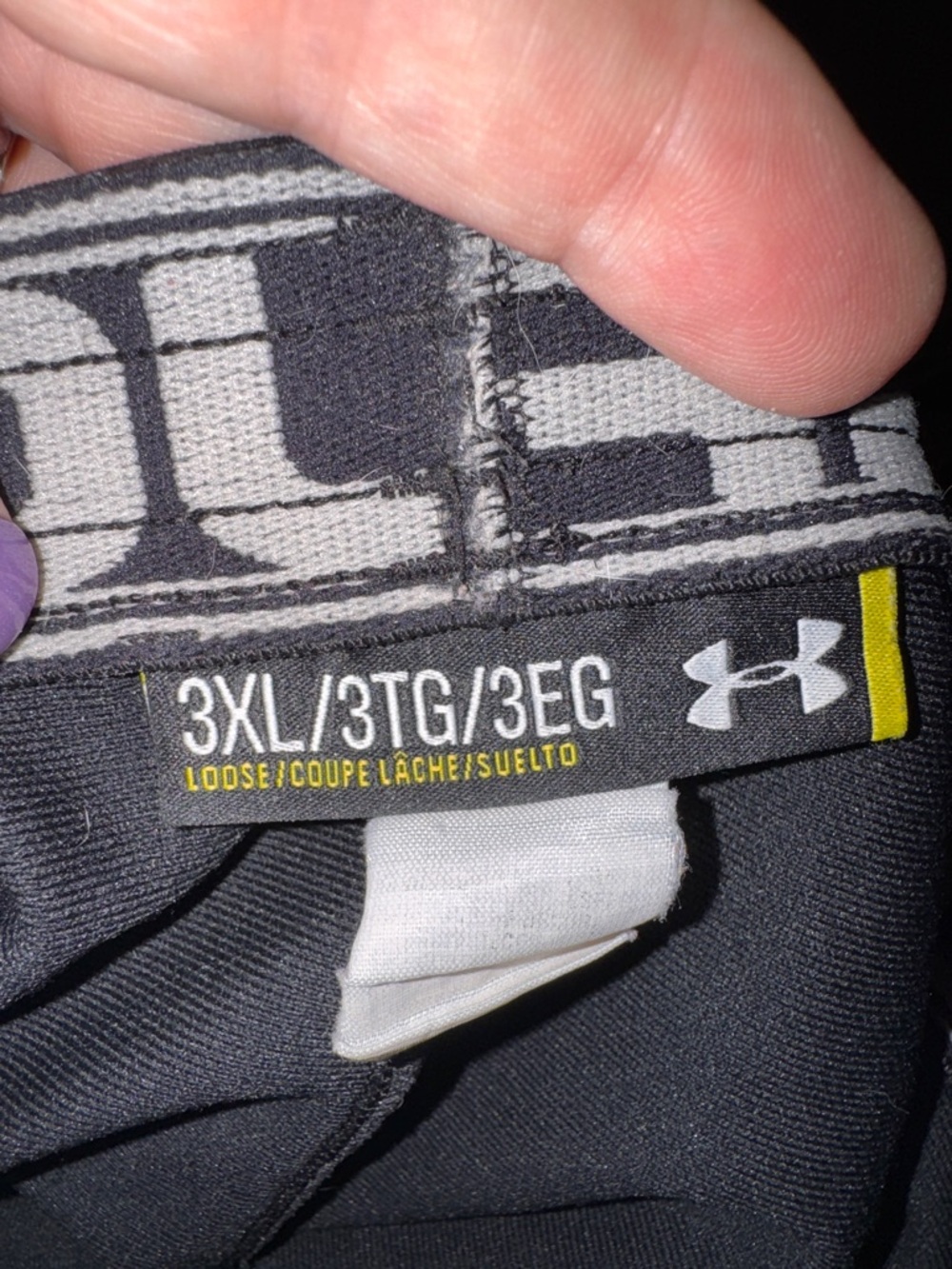 Under Armour Black with White Side-Panel Men's Athletic Shorts 3XL Loose fit. - Picture 2 of 6